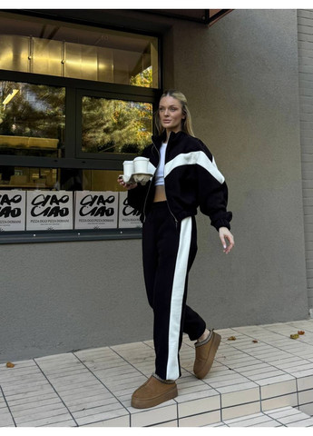 Спортивный костюм из двустороннего флиса (Турция) • стильные акцентные вставки • ЗАМЕРЫ В ОПИСАНИИ Vione (370986020)