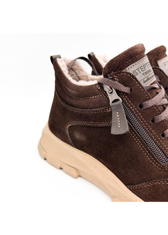 Кроссовки (р) Замша 0-1-1-8843 Stepter тёмно-коричневые зима (359377081)