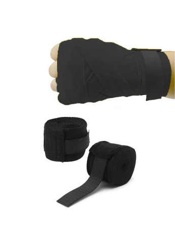 Боксерские бинты Hard NE-BOX-N1BK 3 метра, нейлоновые, черные Newt (334010844)