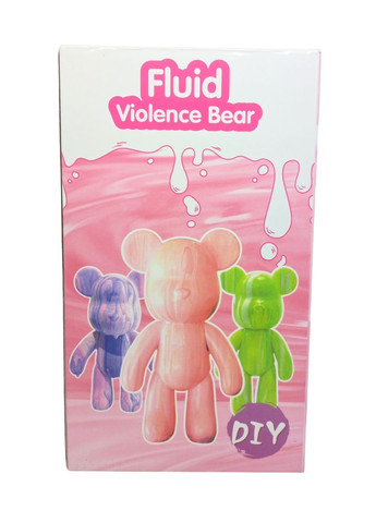 Мишка для раскраски 22,5 см разрисовка медвежонка DIY набор Fluid Violence Bear флюидный медведь No Brand (293247432)
