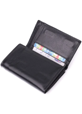 Шкіряний жіночий гаманець у три додавання 22488 st leather (331907570)