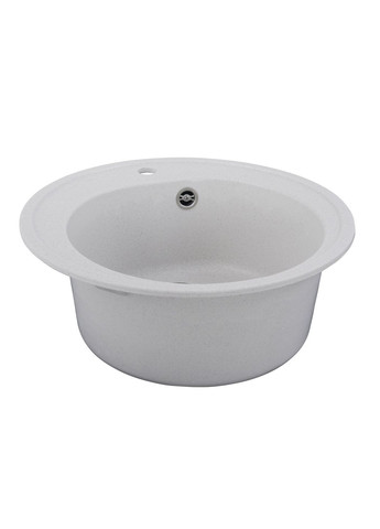Гранітна мийка для кухні 510 LUNA матова Біла в крапку Platinum (269793898)