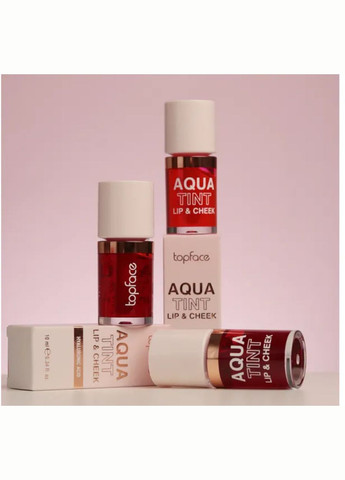 Тинт для губ Aqua Tint 7 мл Strawberry Jam Натуральный румянец легкая текстура (PNCL27) TopFace (317171648)