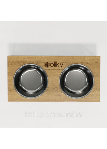 Миски на подставке для средних собак и больших кошек Base M (2×0,95 л) BM-422110-GRNT Hollky (365652753)