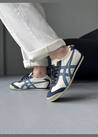 Кроссовки женские Asics Onitsuka Tiger Mexico Beige Blue | Асикс Онитсука Тайгер бежевые No Brand бежевые демисезоны (342717929)