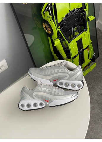 Срібні Осінні кросівки чоловічі і жіночі nike air max dn supreme silver bullet | найк аір макс супрім срібні No Brand