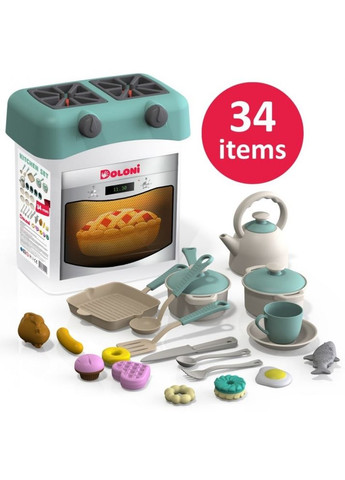 Игровая Детская Кухня Бокс с посудой 34 предмета Doloni (333340842)