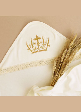 Крижма з вишитими колосками та хрестиком з інтерлока Ladan (333713672)