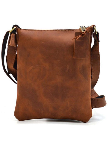 Сумка планшет через плече чоловіча з натуральної шкіри середня для документів та для телефону Коричневий 35894 TARWA (337466441)