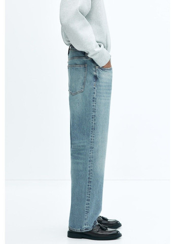 Чоловічі джинси вільного крою Straight Relaxed Fit (58488) W30 L32 Сині H&M (355797454)