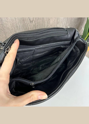 Мини сумочка клатч на плечо стеганная с цепочкой из экокожи черная (sku_1213Ч) No Brand (330575829)