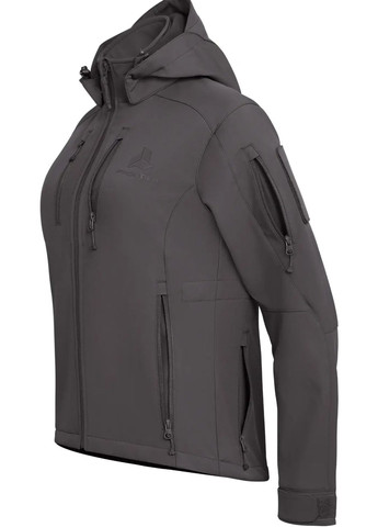 Сіра демісезонна куртка frontier ermine w softshell dark grey No Brand