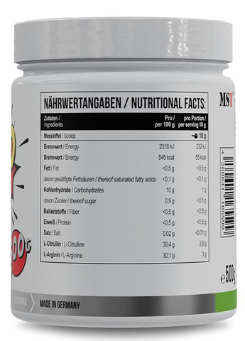 Amino Pump 500 g /50 servings/ Green Apple MST Nutrition (331611075)