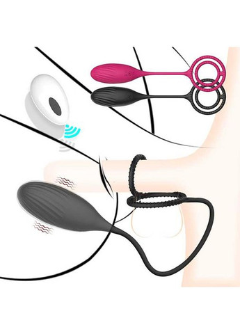 Вибратор Kinky 3 в 1: эрекционное кольцо с массажером простаты, вибратор для пар, виброяйцо Drive No Brand (327875683)