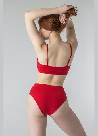 Красный летний купальник с высокими плавками - light top красный xs/xs (155sw-21brh-r) Kari Shop Atelier