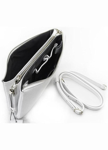 Сумка планшет через плече жіноча шкіряна маленька Білий 35712 Grande Pelle (336889712)