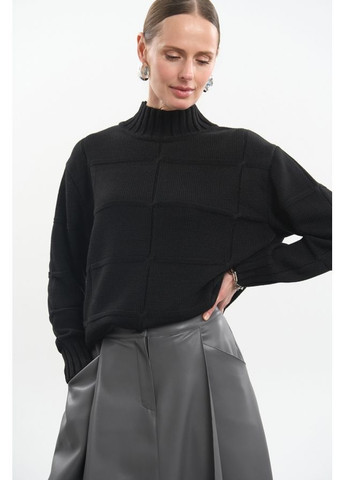 Черный свитер 2804 молочный Triko Bakh