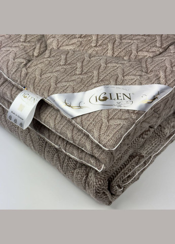 Одеяло из овечьей шерсти демисезонное двуспальное 160х215 во фланеле (16021551F) Iglen (282313266)