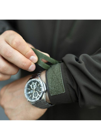 Оливковая (хаки) демисезонная мужская водонепроницаемая куртка softshell весна/осень хаки No Brand