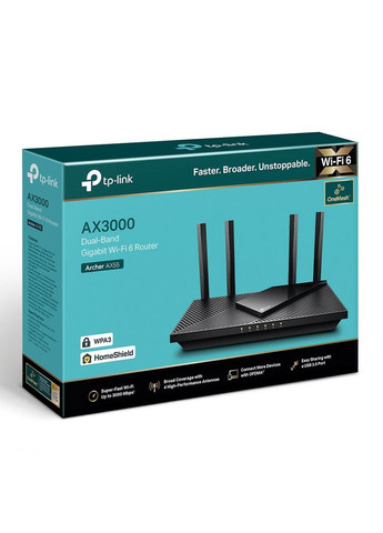 Маршрутизатор бездротовий — Wi-Fi роутер Archer AX55 AX3000 TP-Link (307247547)
