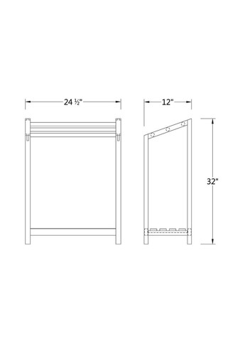 Стійка-вішалка підлогова з дерева Ховард капучино (СШВ-000309) No Brand (328210373)
