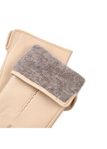 Перчатки женские кожа бежевые ТИФАНИ LuckyLOOK 928-923 (362379311)