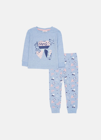 Блакитна всесезон піжама (лонгслів, штани) Lily & Dan