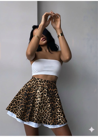 Шорты-юбка в принт Лео Osoblyva (327464228)