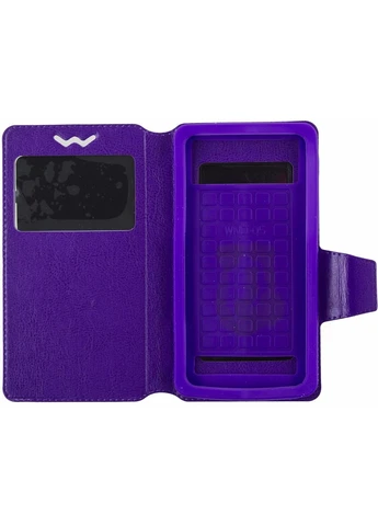 Чехолкнига Book Silicone Slide Universal Cover With Window 4.5'-4.8' Purple Toto (301471749)