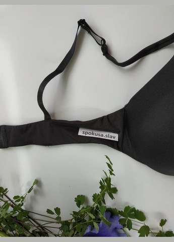 Чорний бюстгальтер з ефектом пушап 1368 білий гладенький SieLei поліамід