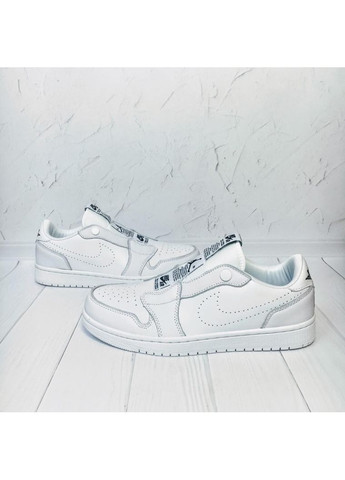 Білі Осінні кросівки чоловічі nike air jordan 1 low slip white av3918-100 найк аір джордан No Brand