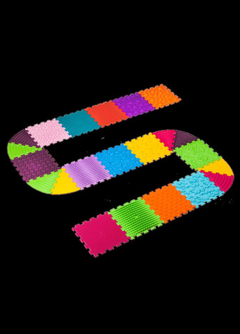 Масажний килимок Ортек Пазли 14 ел. + 8 Трикутників 28x28 см Ortek (372128960)