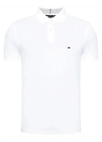 Белая футболка-поло мужское для мужчин Tommy Hilfiger с логотипом