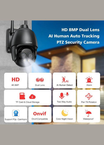 4G камера HD40S14HX-4G 8MP (WiFi, IP, PTZ) (1277) Boavision (333832040)