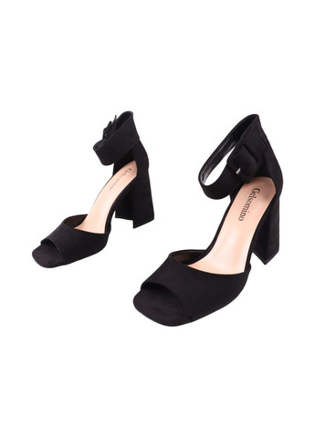 Черные босоножки женские черные на каблуке Gelsomino