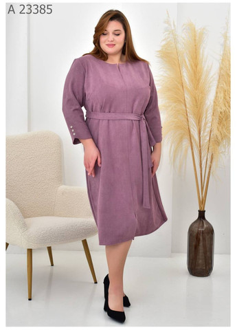 Рожева повсякденний жіноча сукня великого розміру SK однотонна