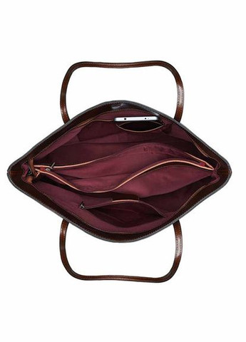 Сумка женская из натуральной кожи коричневая 2 ручки No Brand (340304083)