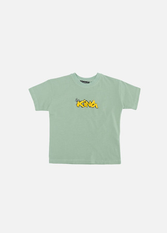 Оливковая летняя футболка с коротким рукавом для мальчика цвет оливковый цб-00246443 First Kids