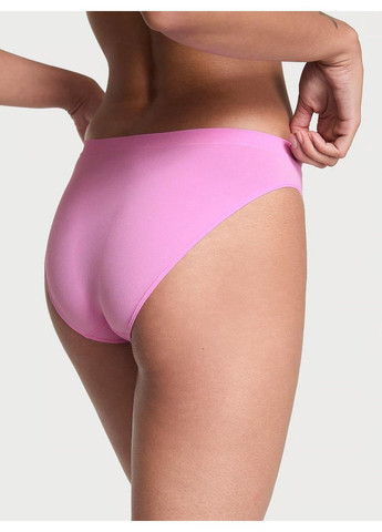Трусики-бікіні жіночі з мікрофібри Seamless Bikini Panty рожеві Victoria's Secret (365686085)