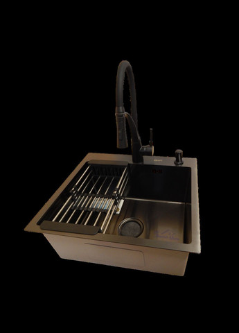 Кухонна мийка 4-в-1 (комплект) HM 50х50 NANO BLACK PVD (3.0/1.0 мм) Kraft (347324564)