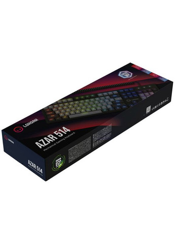 Клавиатура Azar 514 RGB EN/RU Gaming Black (LRG-GK514B-UA) LORGAR (323101646)
