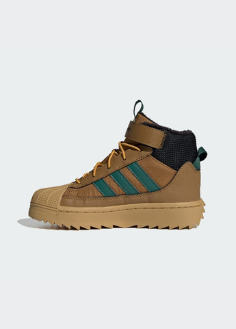 Коричневые всесезонные ботинки superstar winter trek kids adidas