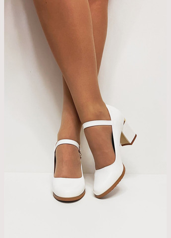 ABA Женские белые туфли средний каблук ремешок лодочки белый з искусственная кожа, китай — всесезон (333955138)