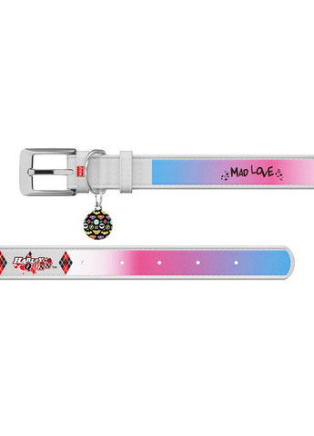 Ошейник для собак кожаный WAUDOG Design с QR паспортом, рисунок "Харли Квин", Ш 20 мм, Дл 29-38 см No Brand (363199557)