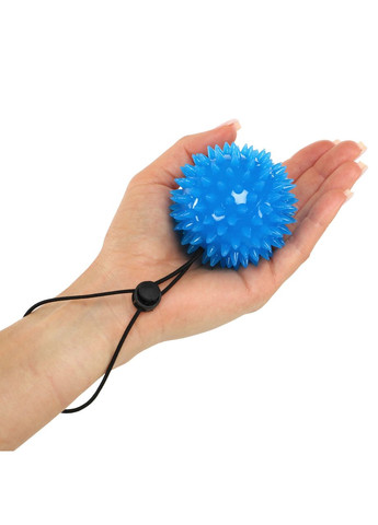 М'яч масажний масажер Іглбол з кріпленням на зап'ясті FI-9452 (d-5,5 см, блакитний) SP-Sport (361434791)