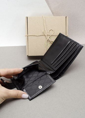 Гаманець чоловічий шкіряний на тонкий 7710 чорний HandyCover (315072071)