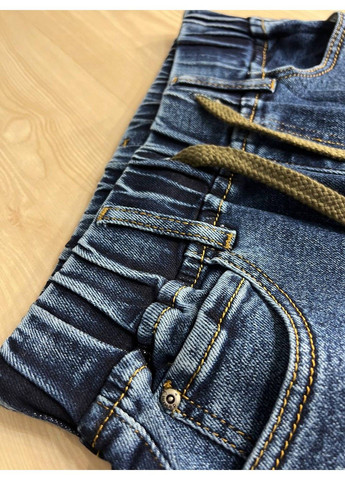 Джинси жіночі 8023 MOM STRAIGHT jeans comfort рівні стрейчеві талія на резинці шнурок сині Vanver - (323886747)