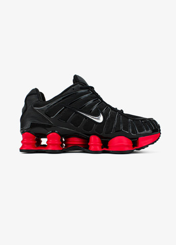 Черные демисезонные кроссовки мужские nike shox black red | найк шокс черные красные No Brand
