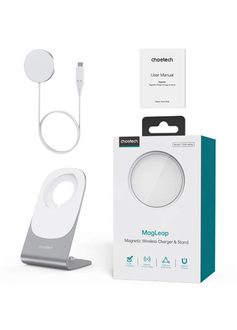 Бездротовий зарядний пристрій T518-F 15W + підставка-тримач CHOETECH (336952250)