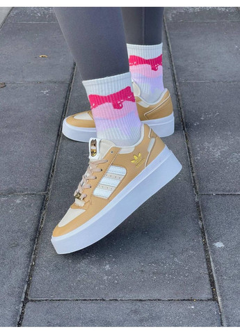 Бежеві Осінні кросівки чоловічі adidas forum bonega beige if4829 адідас форум No Brand